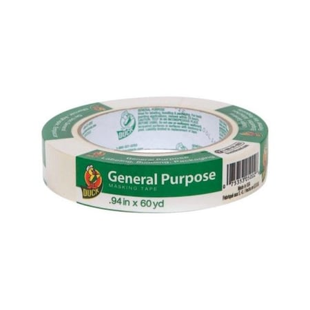 Duck Brand Duck 240350 General Purpose Masking Tape  Beige  0.94 in. x 60 Yard - pack of 20 12704